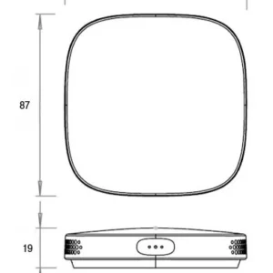 Andivi BACnet sensor - indoor - case - dimensions
