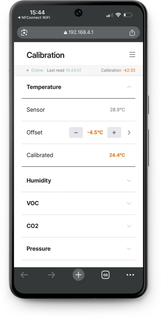 BACnet Sensors - Calibration - Offset